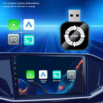 Q1AS 4-i-1 Trådløs CarPlay Android Auto AirPlay MirrorLink Adapter Bluetooth-kompatibel / WiFi USB-dongle