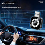 Q1AS 4-i-1 Trådløs CarPlay Android Auto AirPlay MirrorLink Adapter Bluetooth-kompatibel / WiFi USB-dongle