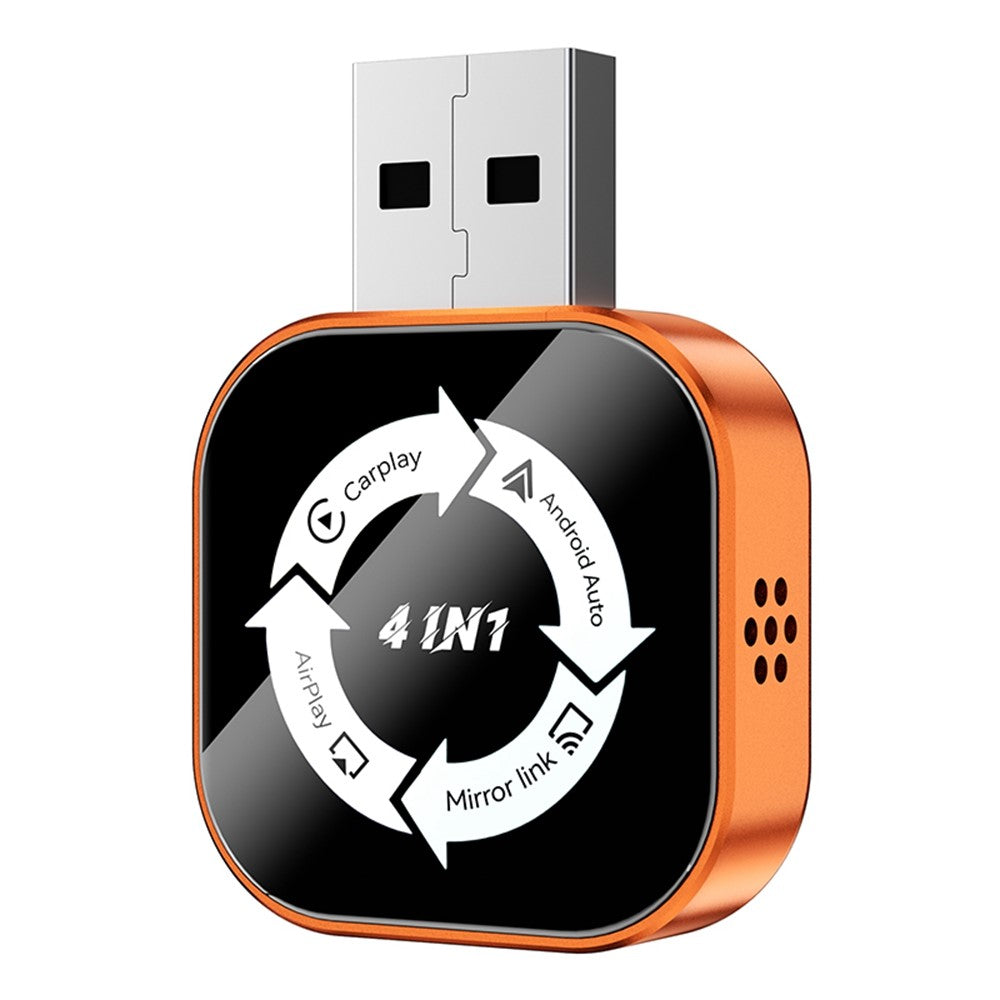 Q1AS 4-i-1 Trådløs CarPlay Android Auto AirPlay MirrorLink Adapter Bluetooth-kompatibel / WiFi USB-dongle