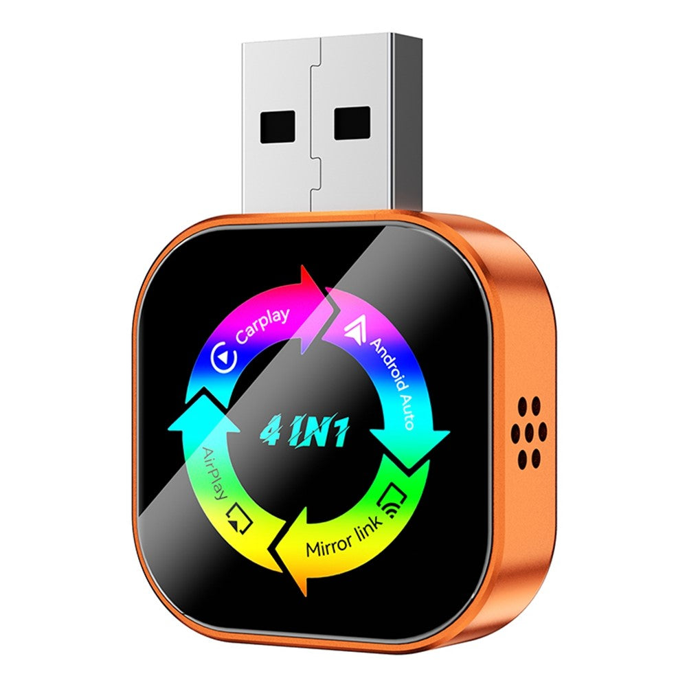 Q1AS 4-i-1 Trådløs CarPlay Android Auto AirPlay MirrorLink Adapter Bluetooth-kompatibel / WiFi USB-dongle
