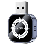 Q1AS 4-i-1 Trådløs CarPlay Android Auto AirPlay MirrorLink Adapter Bluetooth-kompatibel / WiFi USB-dongle