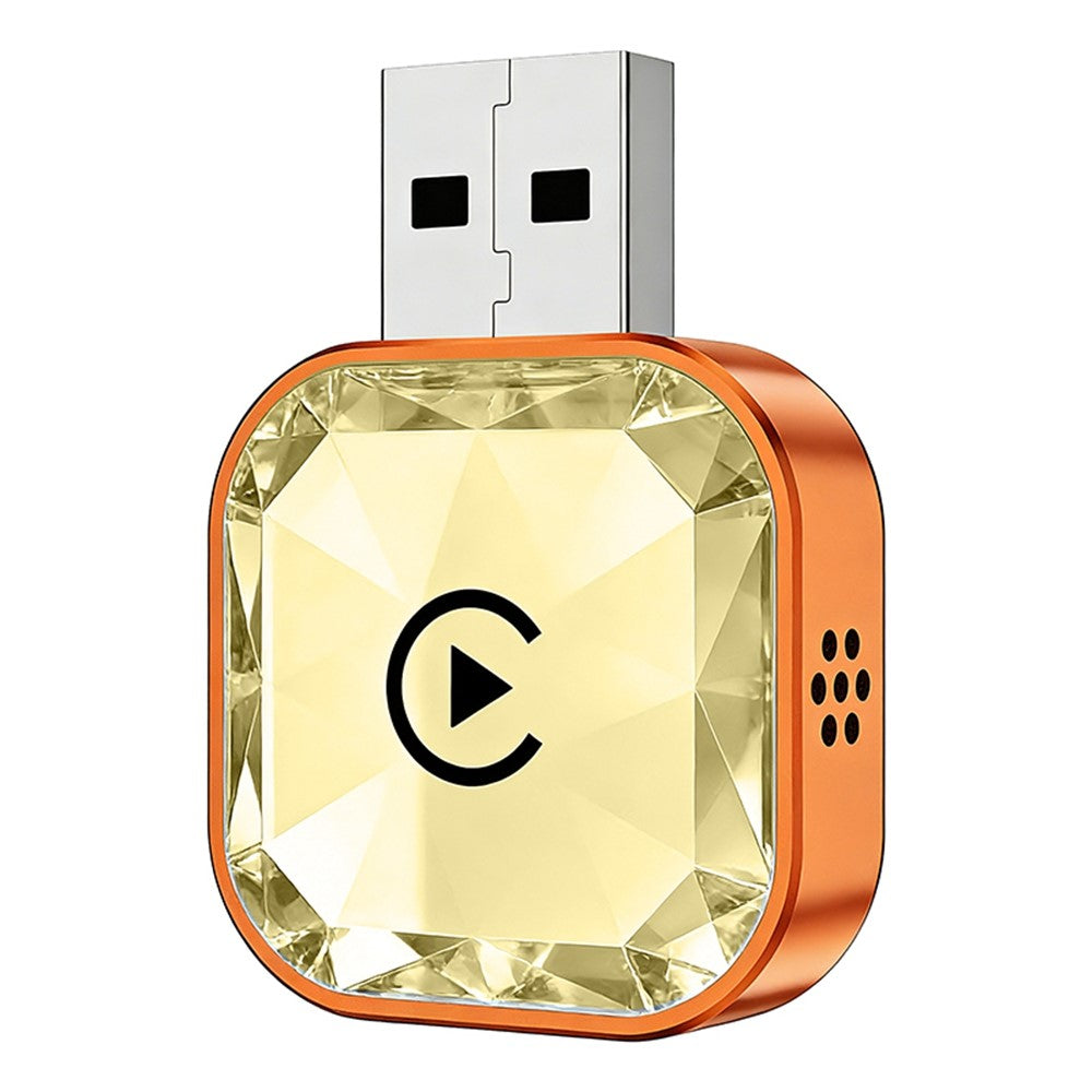 Q1AS 4-in-1 Diamond Cut Wireless CarPlay Adapter Wired to Wireless Android Auto AirPlay Mirror Link USB Dongle
