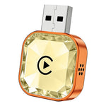 Q1AS 4-in-1 Diamond Cut Wireless CarPlay Adapter Wired to Wireless Android Auto AirPlay Mirror Link USB Dongle