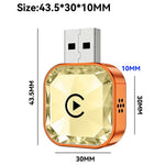 Q1AS 4-in-1 Diamond Cut Wireless CarPlay Adapter Wired to Wireless Android Auto AirPlay Mirror Link USB Dongle