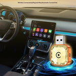 Q1AS 4-in-1 Diamond Cut Wireless CarPlay Adapter Wired to Wireless Android Auto AirPlay Mirror Link USB Dongle