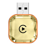 Q1AS 4-in-1 Diamond Cut Wireless CarPlay Adapter Wired to Wireless Android Auto AirPlay Mirror Link USB Dongle