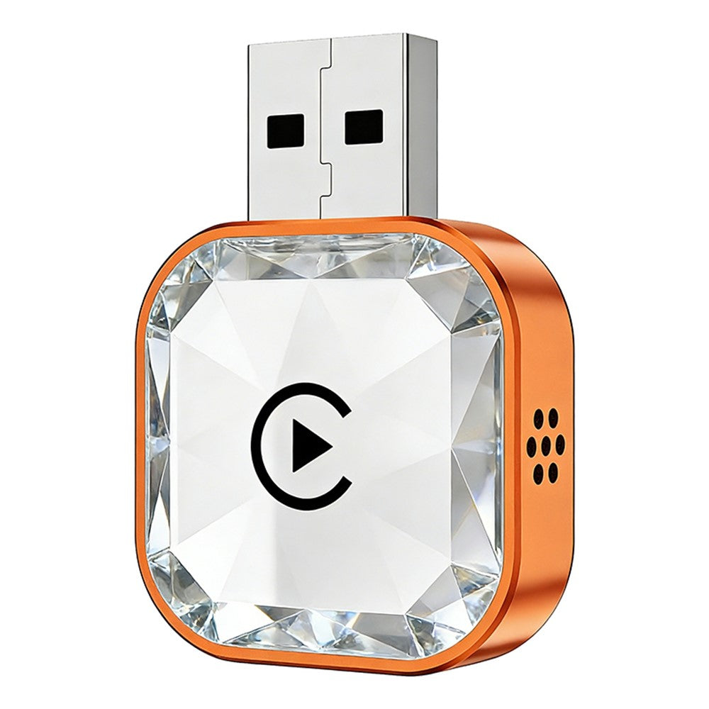Q1AS 4-in-1 Diamond Cut Wireless CarPlay Adapter Wired to Wireless Android Auto AirPlay Mirror Link USB Dongle