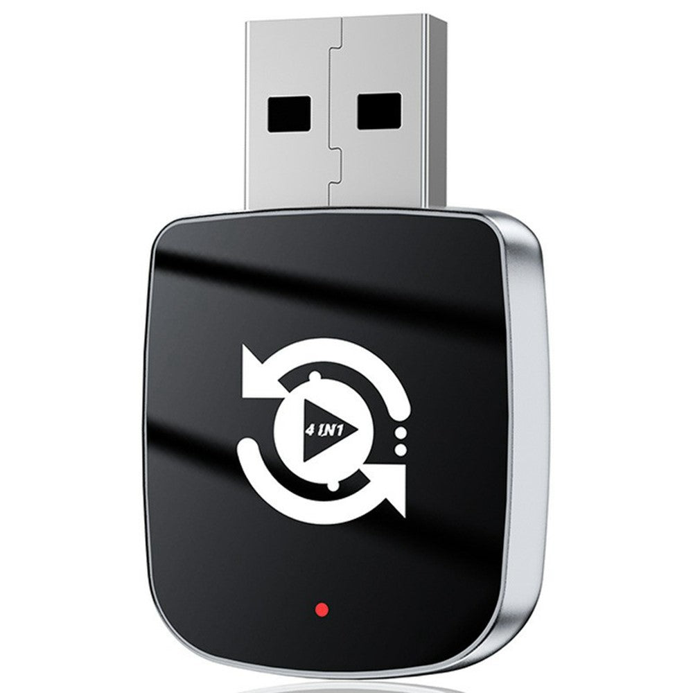 Q1U 4-i-1 Trådløs CarPlay Smart AI-boks Kablet til Trådløs CarPlay Android Auto AirPlay Mirror Link USB-dongle