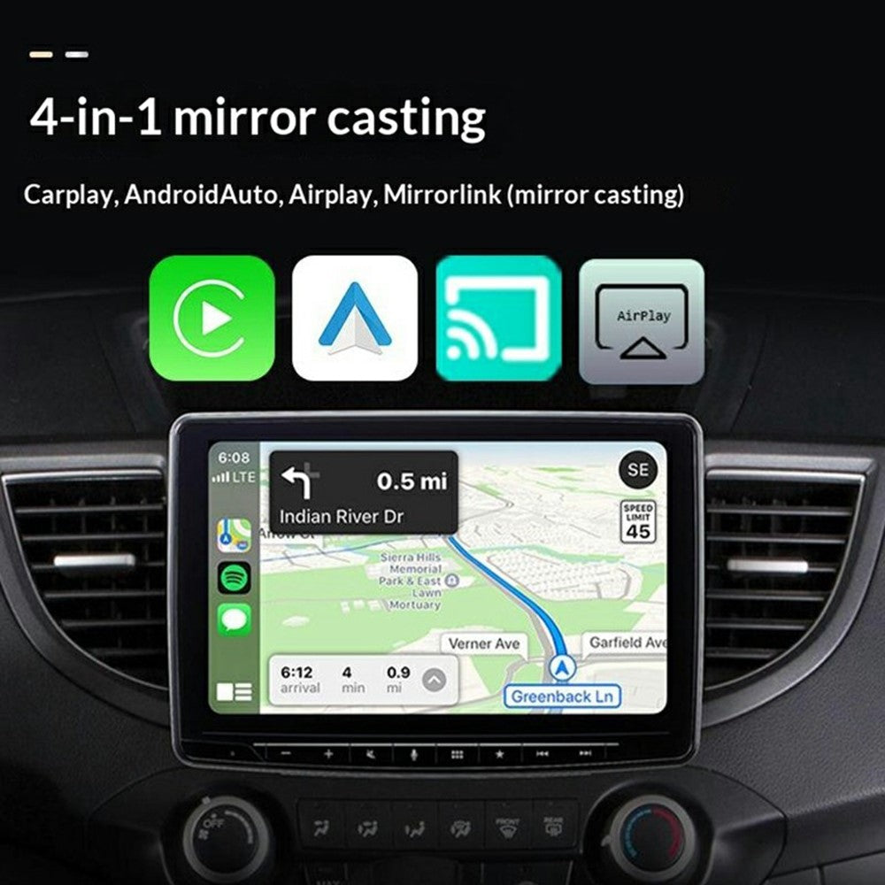 Q1U 4-i-1 Trådløs CarPlay Smart AI-boks Kablet til Trådløs CarPlay Android Auto AirPlay Mirror Link USB-dongle