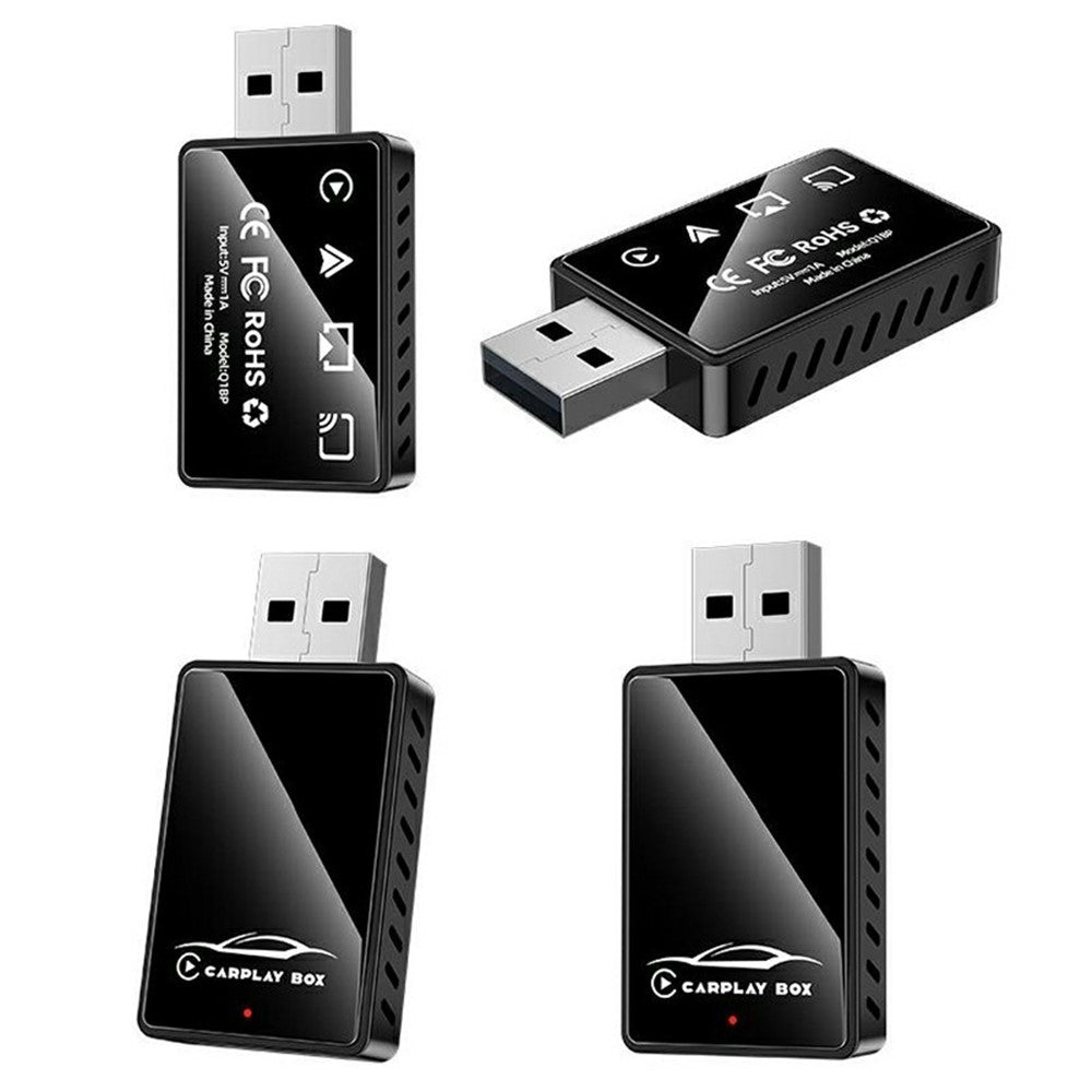 Q1BP 4 in 1 Wireless CarPlay Adapter AirPlay Mirror Link CarPlay Android Auto USB Dongle