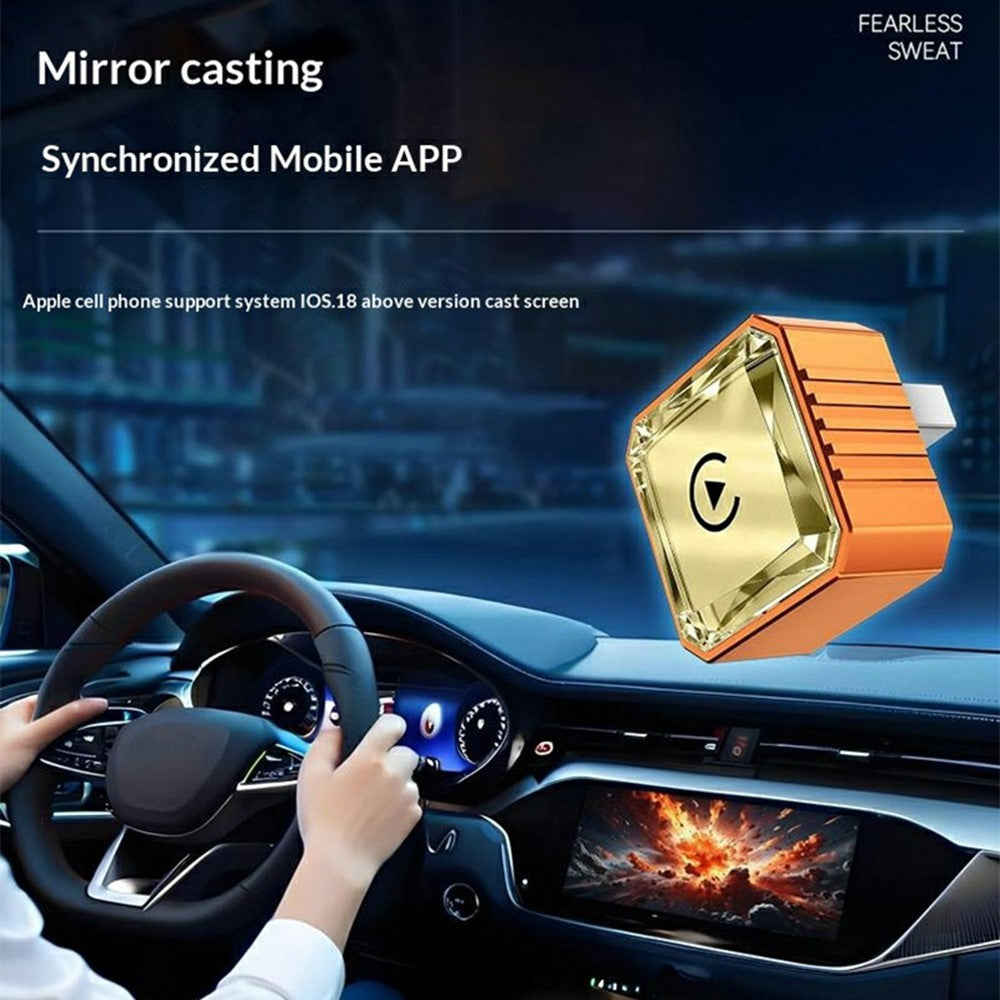 Q1BVS Wired to Wireless CarPlay Adapter 4 in 1 CarPlay Android Auto AirPlay Mirror Link Smart Box