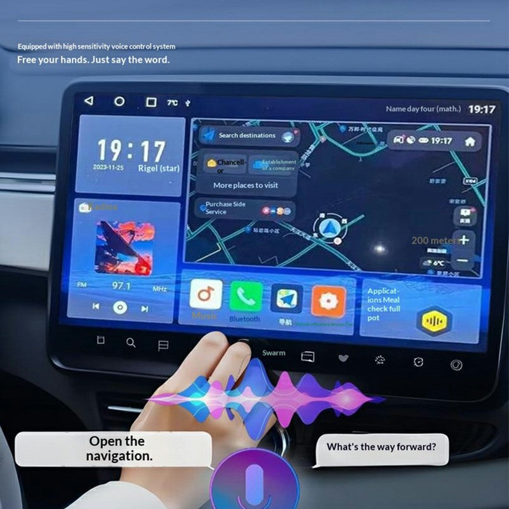 Q1BVS Wired to Wireless CarPlay Adapter 4 in 1 CarPlay Android Auto AirPlay Mirror Link Smart Box