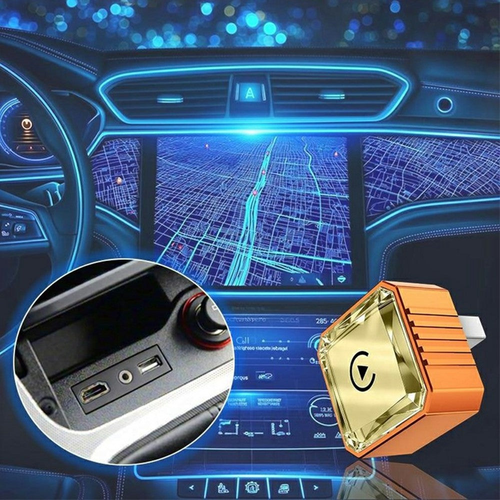 Q1BVS Wired to Wireless CarPlay Adapter 4 in 1 CarPlay Android Auto AirPlay Mirror Link Smart Box