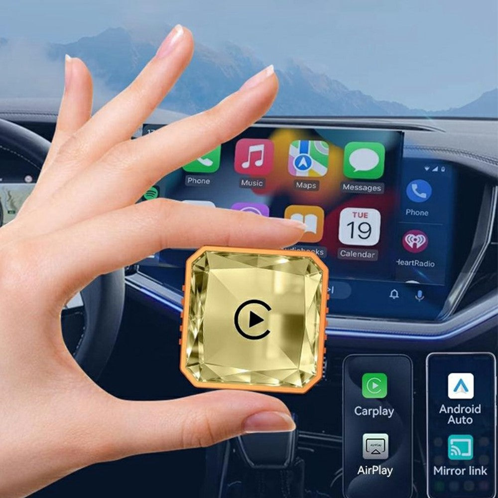 Q1BVS Wired to Wireless CarPlay Adapter 4 in 1 CarPlay Android Auto AirPlay Mirror Link Smart Box