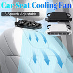 KLX05 Dual Turbine Portable Car Seat Cooling Fan 3-Speed Adjustable Rear Backrest Fan