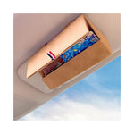 Large Size Car Sun Visor Organizer Box Suede Clip-on Magnetic Eyeglasses Case Card Holder