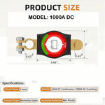 12V / 24V Battery Disconnect Switch Top Post Negative Terminal Master Switch for Car Truck RV Boat