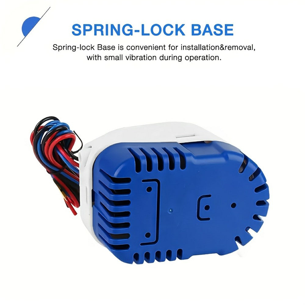 12V Bilge Pump 1100GPH Submersible Water Pump Auto Float Switch for RV Marine Boat