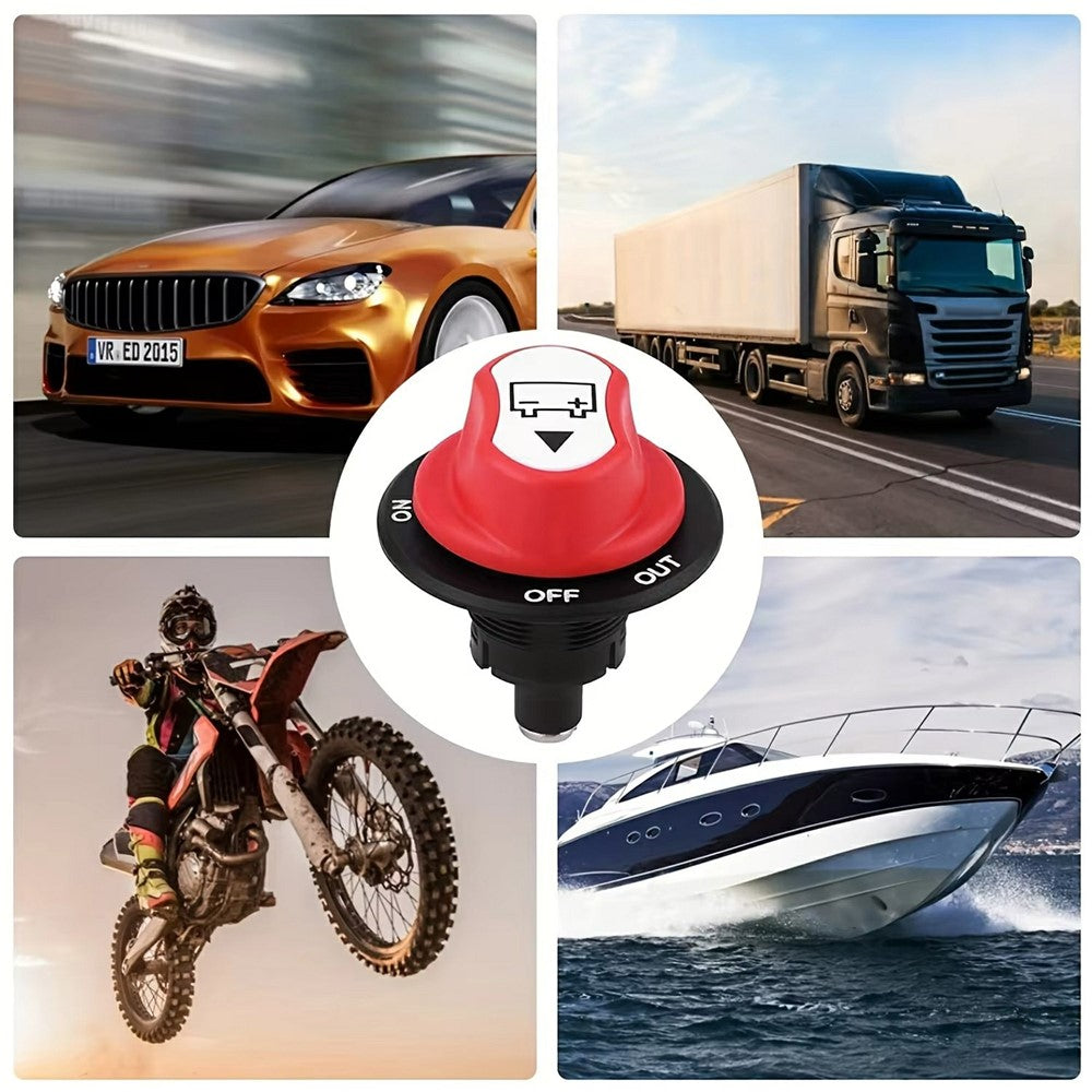 300A batteriafbryder, marin yacht- og bilafbryder, sort drejekontakt til båd, autocamper, lastbil og motorcykel