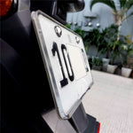 Aluminum Alloy Motorcycle License Plate Frame with 3mm Transparent Acrylic Cover