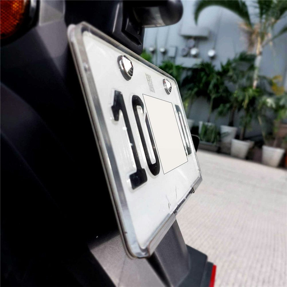 Aluminum Alloy Motorcycle License Plate Frame with 3mm Transparent Acrylic Cover