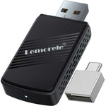 LEMORELE P90 Trådløs CarPlay-adapter Plug and Play 2-i-1 Android Auto-konverter med USB-C-adapter