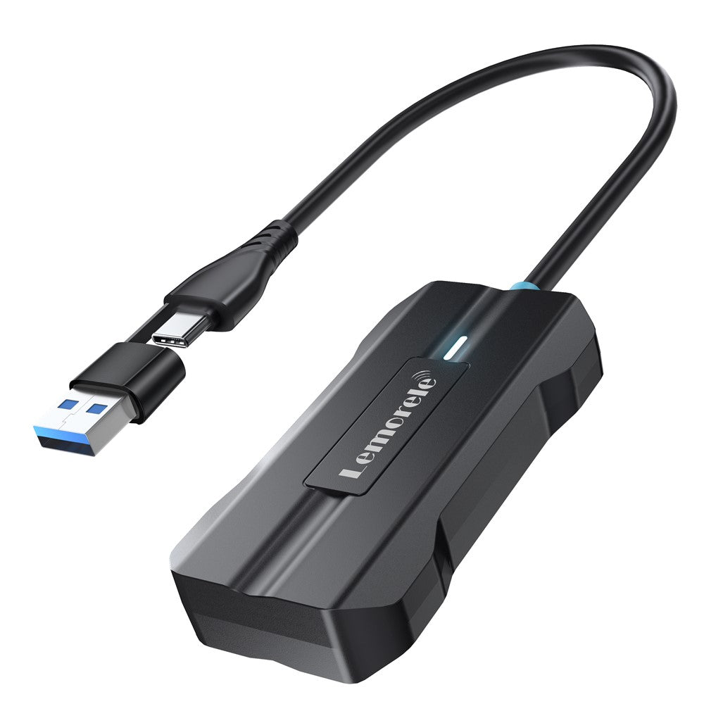 LEMORELE P80 USB / Type-C Kablet til Trådløs CarPlay Boks Bluetooth-kompatibel WiFi Android Auto Konverter