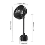 Car Cup Holder Mount USB Powered Fan 3-Speed Adjustable Silent Cooling Fan for Truck SUV