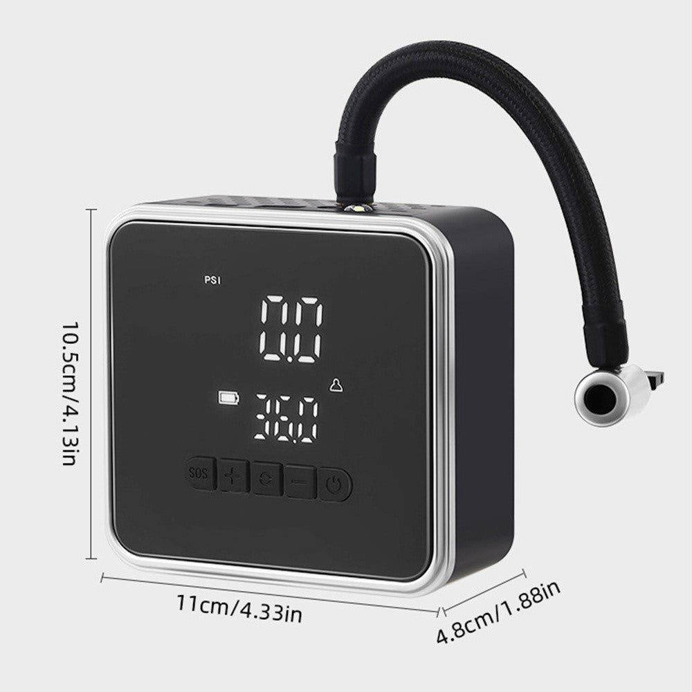 718 LCD-skärm trådlös elektrisk luftkompressor 6000mAh powerbank 150 PSI bärbar bildäcksinflator