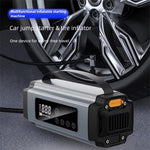6613 Multi-function Car Jump Starter 22mm Cylinder Air Compressor 6000mAh Power Bank Emergency Kit with LED Light