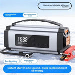 6613 Multi-function Car Jump Starter 22mm Cylinder Air Compressor 6000mAh Power Bank Emergency Kit with LED Light