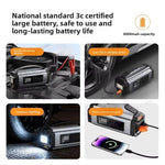 6613 Multi-function Car Jump Starter 22mm Cylinder Air Compressor 6000mAh Power Bank Emergency Kit with LED Light