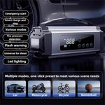 6613 Multi-function Car Jump Starter 22mm Cylinder Air Compressor 6000mAh Power Bank Emergency Kit with LED Light