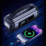 6613 Multi-function Car Jump Starter 22mm Cylinder Air Compressor 6000mAh Power Bank Emergency Kit with LED Light