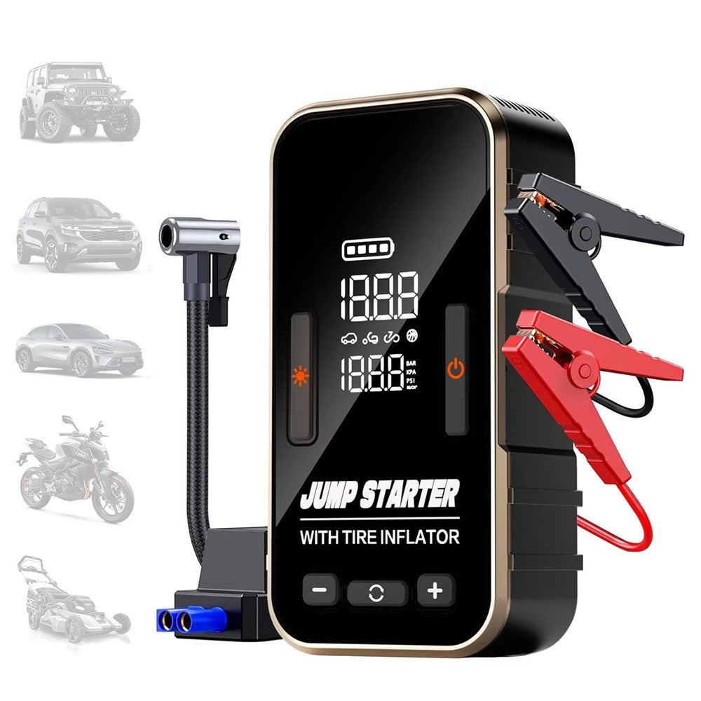 6625 Car Jump Starter 22 Cylinder Tire Inflator 6000mAh Emergency Power Bank with LED Light