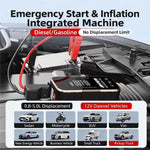 6625 Car Jump Starter 22 Cylinder Tire Inflator 6000mAh Emergency Power Bank with LED Light