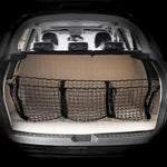 110x30cm Truck Cargo Net Organizer Mesh Storage Bag 3 Pockets Trunk Organizer for SUV Pickup Bed