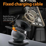 Magnetic Car Phone Holder Adhesive Mount 360 Degree Rotating Cellphone Stand with Cable Clip