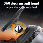Magnetic Car Phone Holder Adhesive Mount 360 Degree Rotating Cellphone Stand with Cable Clip
