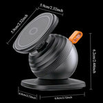 Magnetic Car Phone Holder Adhesive Mount 360 Degree Rotating Cellphone Stand with Cable Clip