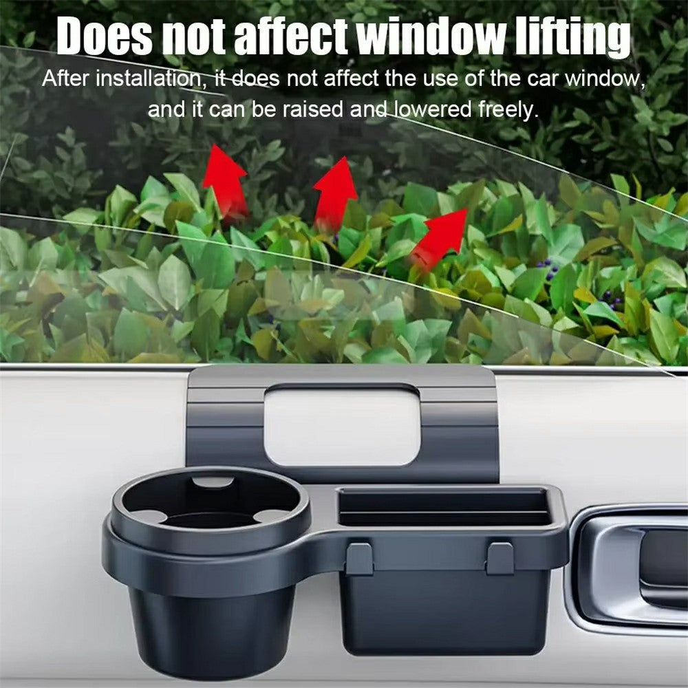 Car Window Organizer Multi-Function Cup Holder Phone Storage Box for Door Side Hanging