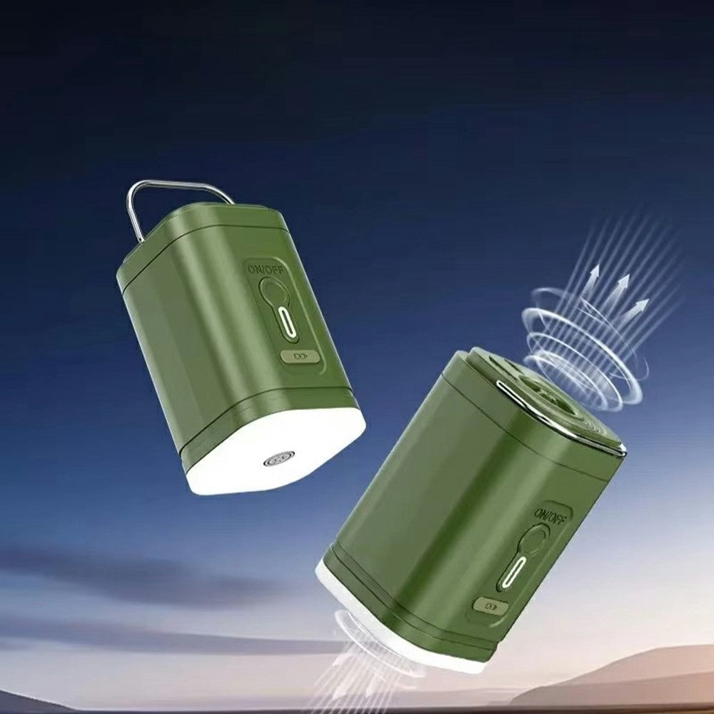 2400mAh Mini Electric Air Pump with 5 Air Nozzles Cordless Inflator with LED Light for Camping