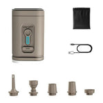 2400mAh Mini Electric Air Pump with 5 Air Nozzles Cordless Inflator with LED Light for Camping