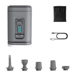 2400mAh Mini Electric Air Pump with 5 Air Nozzles Cordless Inflator with LED Light for Camping