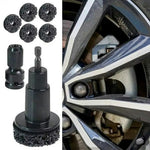 9Pcs Wheel Hub Brake Disc Rust Removal Tool Kit with 5 Grinding Discs Wire Brush Gloves for Car Maintenance