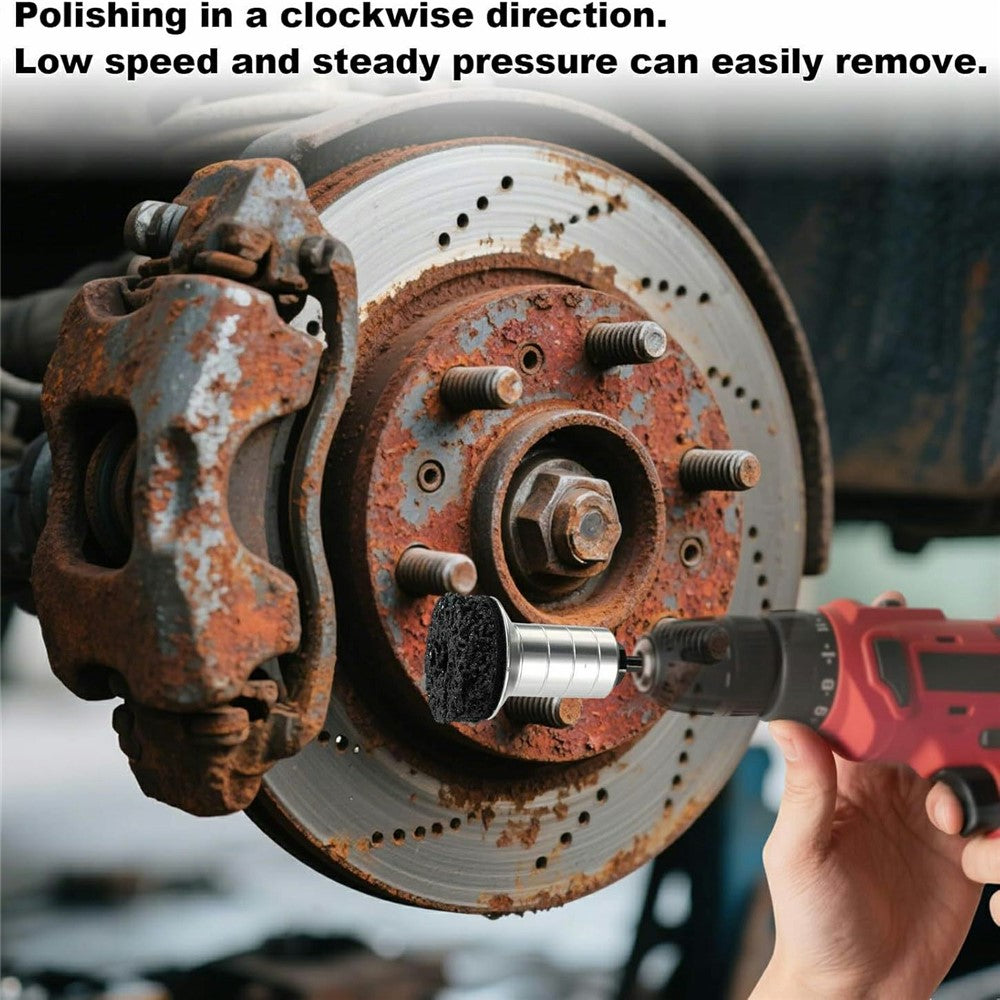 9Pcs Wheel Hub Brake Disc Rust Removal Tool Kit with 5 Grinding Discs Wire Brush Gloves for Car Maintenance
