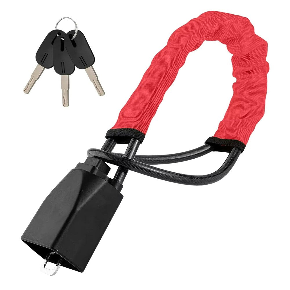 70cm Car Steering Wheel Lock Thickened Steel Wire Anti-Theft Lock with 3 Keys for Truck / SUV / Van