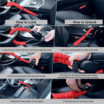 70cm Car Steering Wheel Lock Thickened Steel Wire Anti-Theft Lock with 3 Keys for Truck / SUV / Van