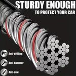 70cm Car Steering Wheel Lock Thickened Steel Wire Anti-Theft Lock with 3 Keys for Truck / SUV / Van