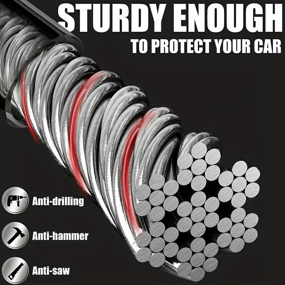 70cm Car Steering Wheel Lock Thickened Steel Wire Anti-Theft Lock with 3 Keys for Truck / SUV / Van